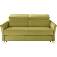 SCHLAFSOFA Flachgewebe Grün  - Silberfarben/Grün, KONVENTIONELL, Holz/Textil (185/100/100cm) - Bali