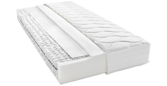 TASCHENFEDERKERNMATRATZE 90/200 cm Höhe ca. 24 cm  - Weiß, Basics, Textil (90/200cm) - Novel