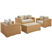 LOUNGE GARNITURA  prirodne boje   - prirodne boje, Moderno, metal/tekstil (122/69/46cm)