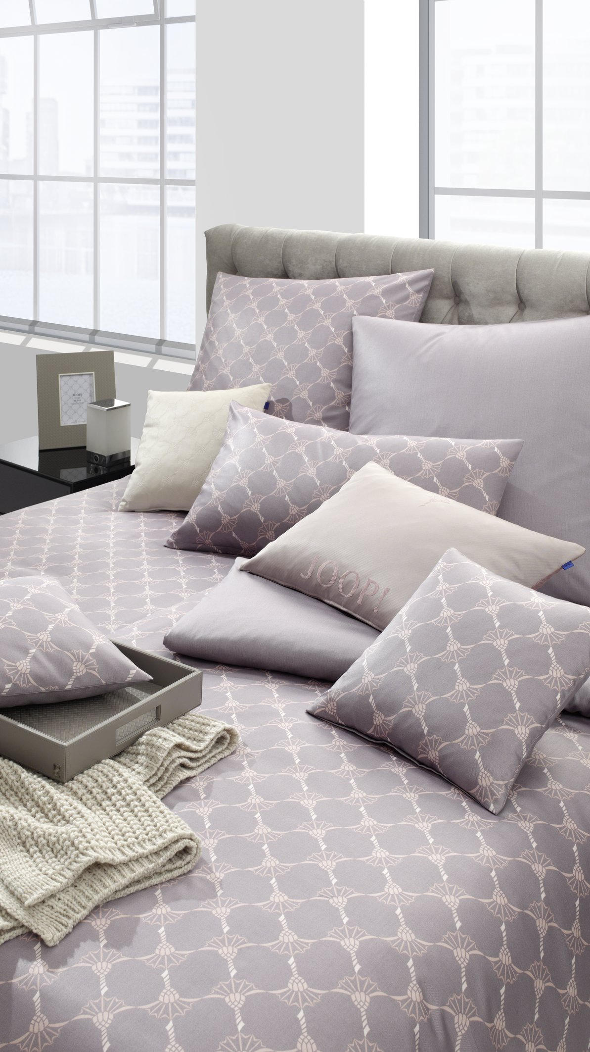 WENDEBETTWÄSCHE Cornflower Gradiant Makosatin 135/200 cm  - Sandfarben, Basics, Textil (135/200cm) - Joop!