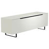 LOWBOARD Schwarz, Weiss  160/51/45 cm  - Weiss/Schwarz, Design, Glas/Holzwerkstoff (160/51/45cm) - Moderano