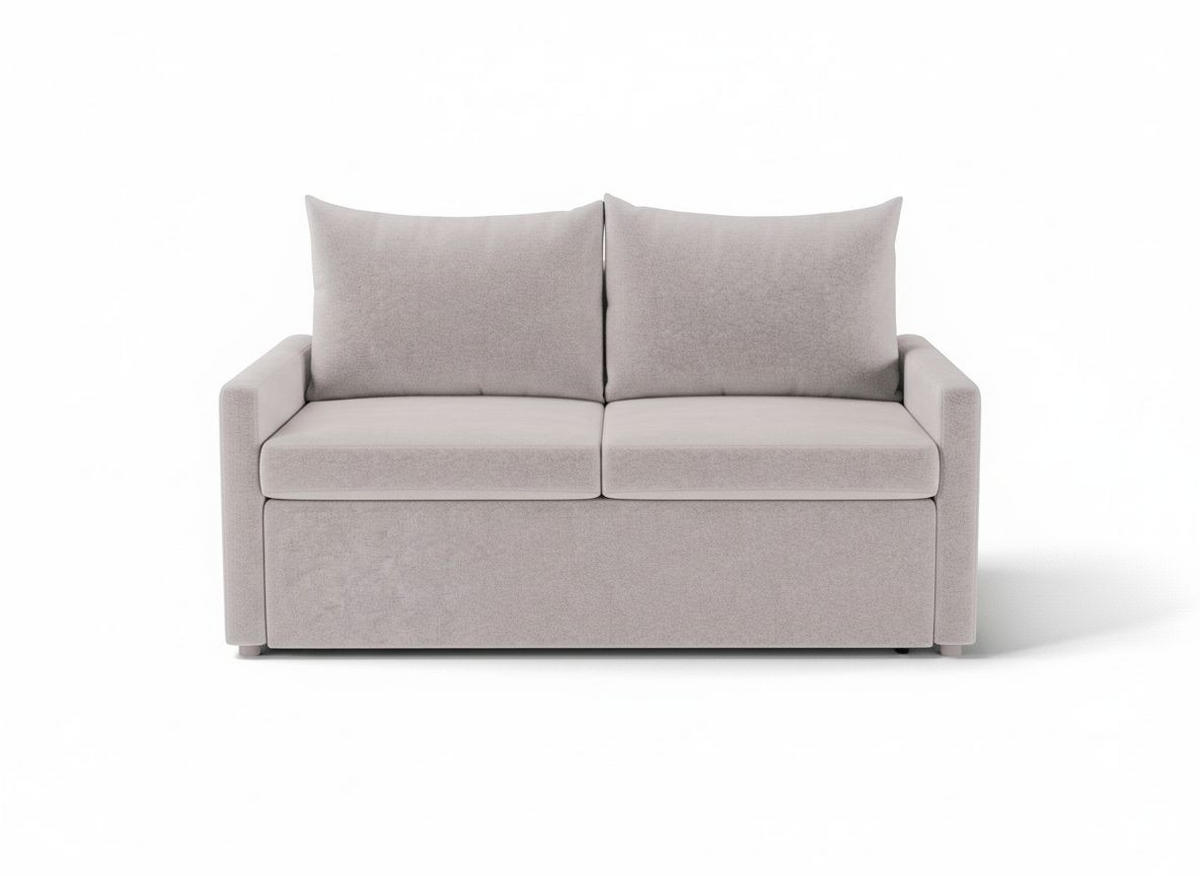 SCHLAFSOFA COLOGNE in Flachgewebe Altrosa  - Schwarz/Altrosa, Design, Kunststoff/Textil (152/89/92cm) - MID.YOU