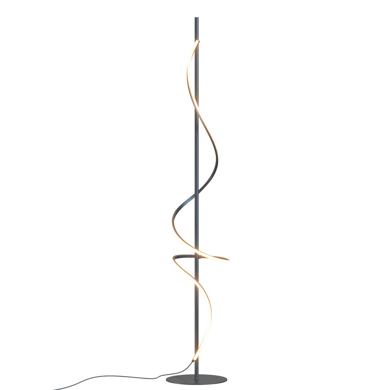 XXXLutz Led-Stehleuchte Schwarz 22x150x22 cm