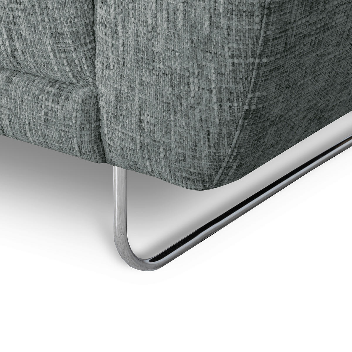2-SITZER-SOFA SPRING in Webstoff Anthrazit Modern  - Chromfarben/Anthrazit, Design, Textil/Metall (157/85/92cm) - Livetastic