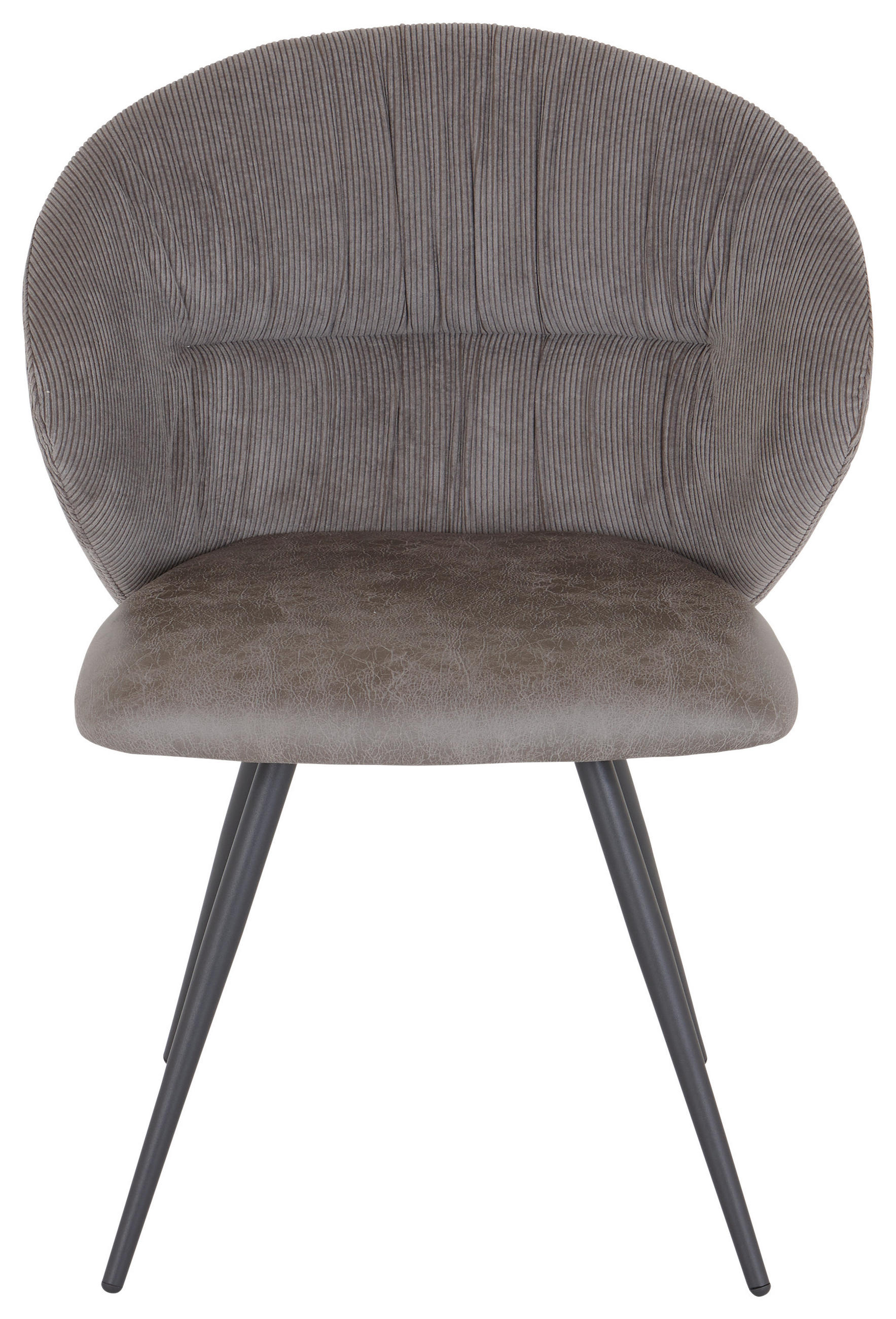 STUHL Struktur Grau - Schwarz/Grau, MODERN, Textil/Metall (57/80,5/62cm) - MID.YOU