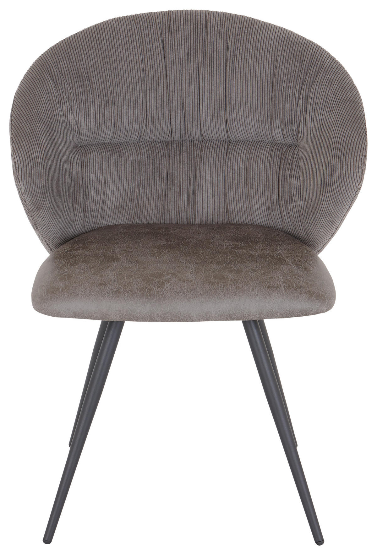 STUHL Struktur Grau  - Schwarz/Grau, MODERN, Textil/Metall (57/80,5/62cm) - MID.YOU