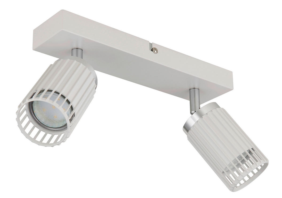 STRAHLER KORBEN 26/12,5/15,5 cm   - Chromfarben/Weiß, Design, Metall (26/12,5/15,5cm) - Globo