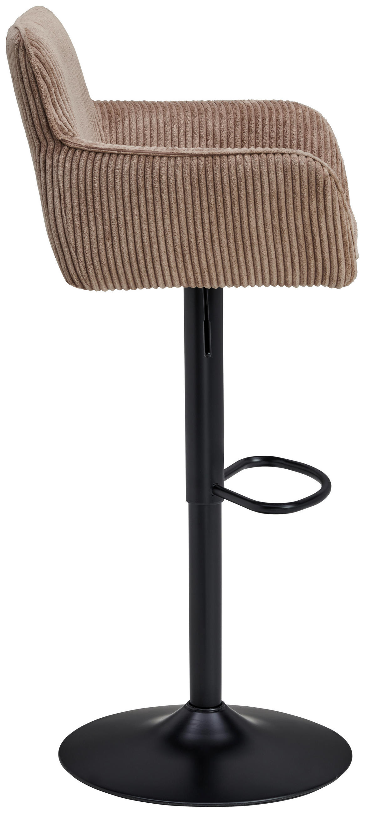 BARHOCKER in Schwarz, Hellbraun  - Hellbraun/Schwarz, MODERN, Textil/Metall (55/91.5-113/52cm) - Livetastic