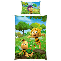 BABYBETTWÄSCHE Renforcé 100/135 cm  - Blau/Gelb, KONVENTIONELL, Textil (100/135cm)