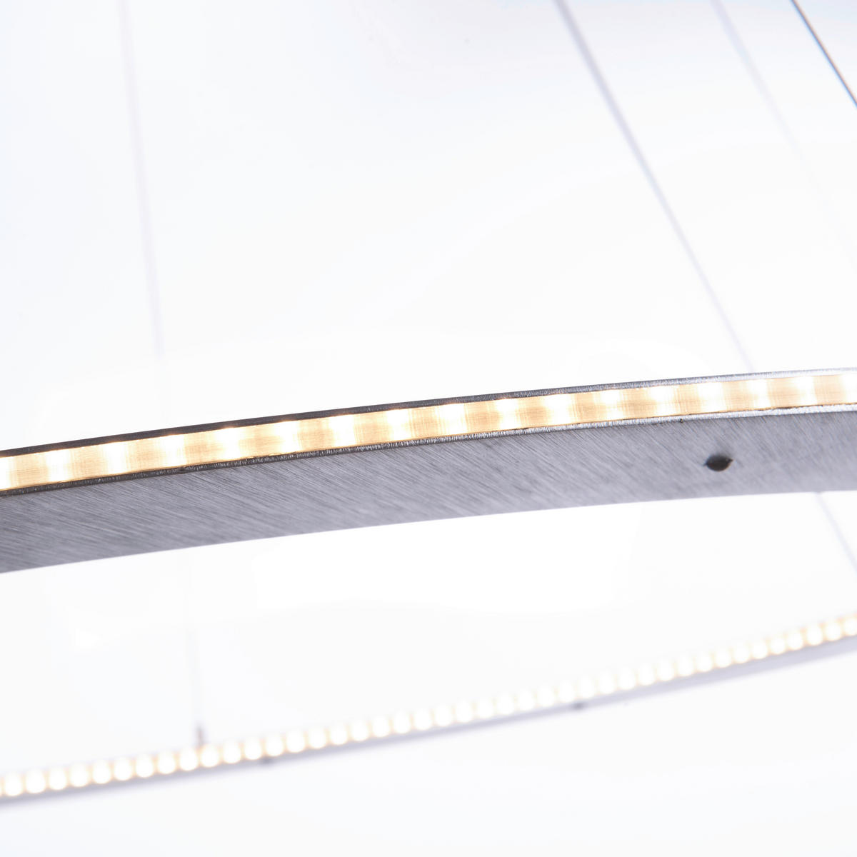 LED-HÄNGELEUCHTE 55/55/200 cm  - Alufarben, Design, Kunststoff/Metall (55/55/200cm) - Neuhaus PURE