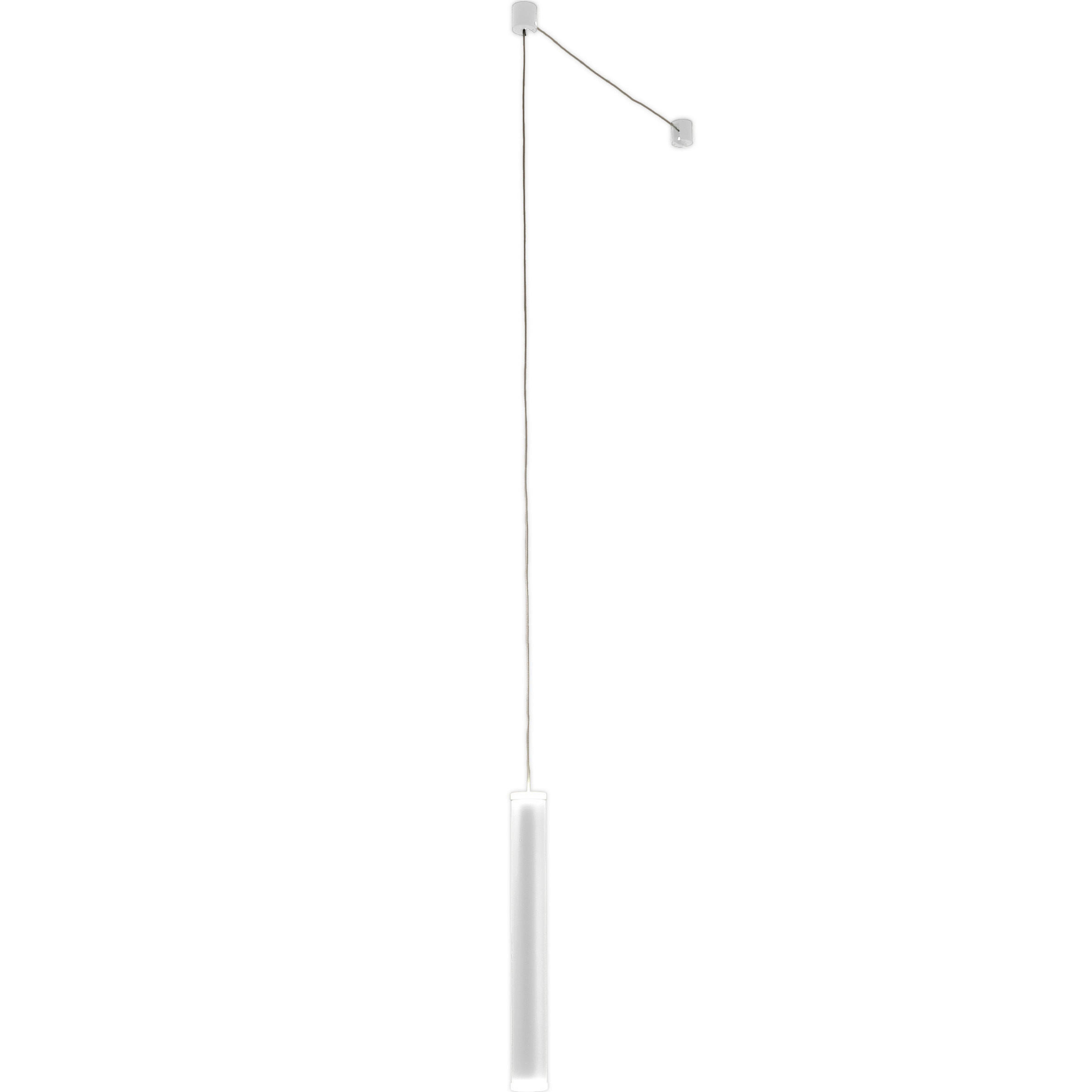 LED-PENDELLEUCHTE Prado 3,7/500 cm - Weiß, Design, Metall (3,7/500cm) - Fabas Luce