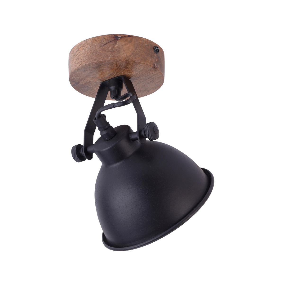 DECKENLEUCHTE SAMIA 16,5/15/21,5 cm   - Schwarz, Trend, Holz/Metall (16,5/15/21,5cm)