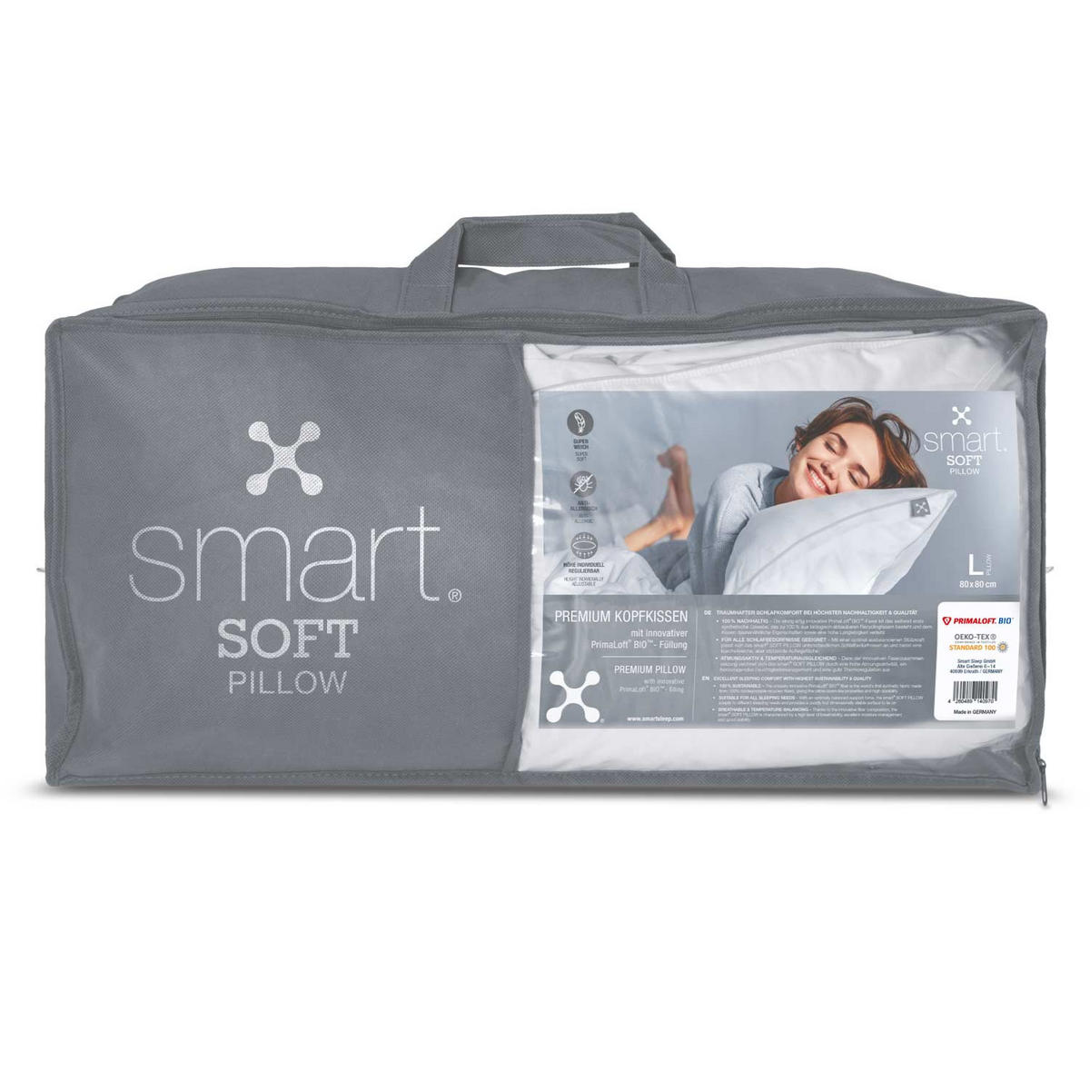 KOPFKISSEN  SOFT  80/80 cm       - Basics, Textil (80/80cm) - Smartsleep