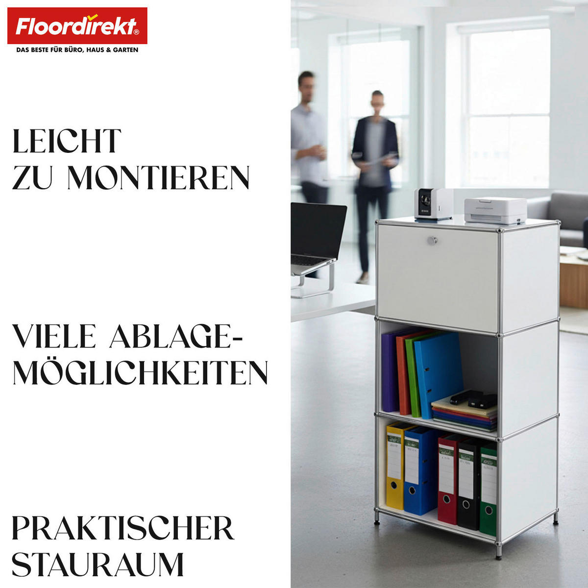 REGAL Weiß  - Weiß, Basics, Metall (50/121/40cm) - Floordirekt