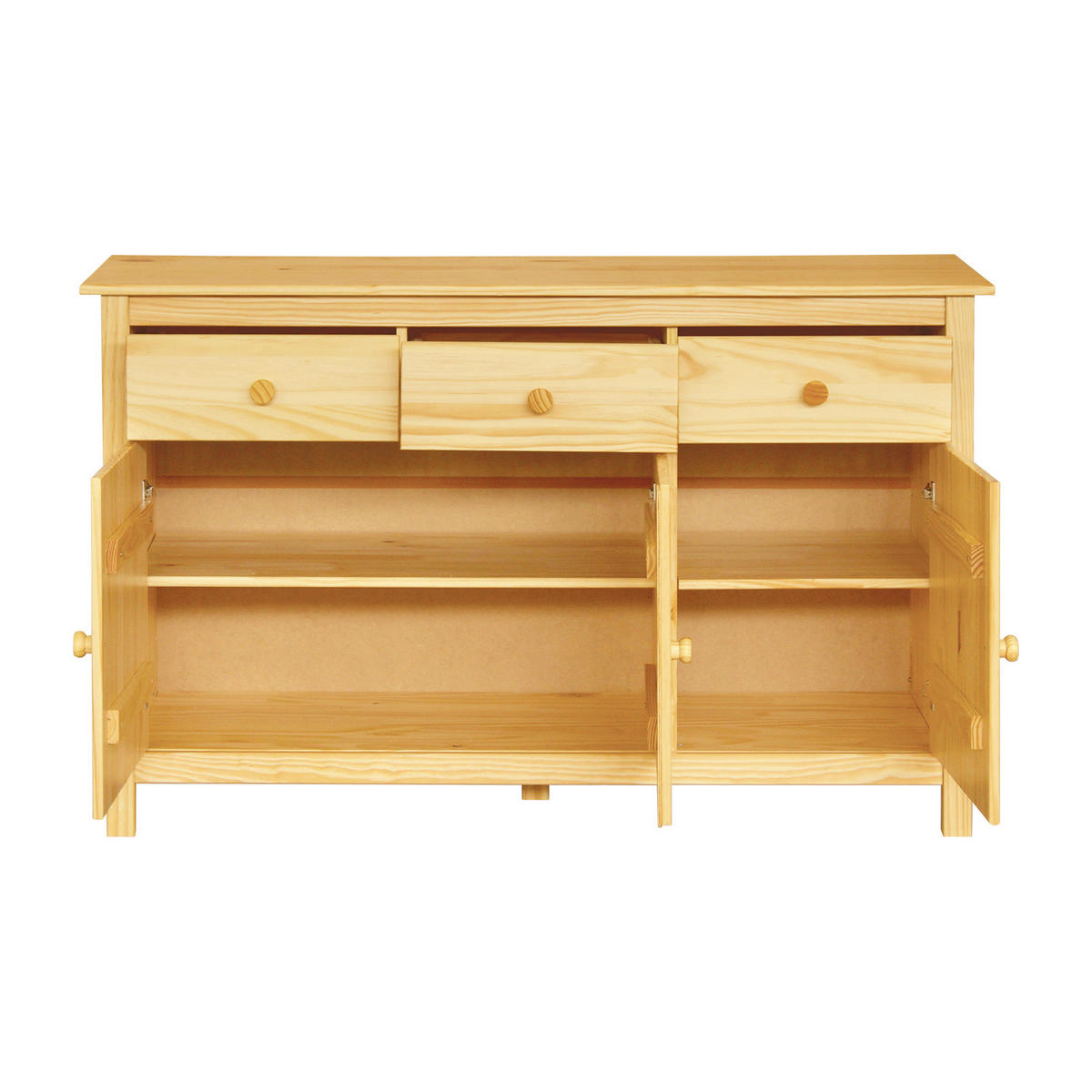SIDEBOARD  129/80/40 cm 3 Schublade(n)  - Naturfarben, Basics, Holz (129/80/40cm) - Livetastic