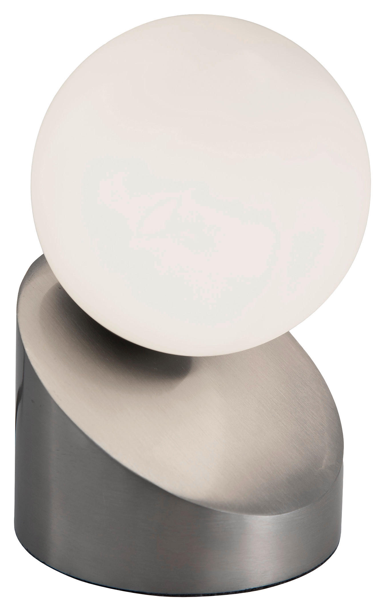 LED-TISCHLEUCHTE - weiss/Nickelfarben, Design, Glas/Metall (16cm) - Xora