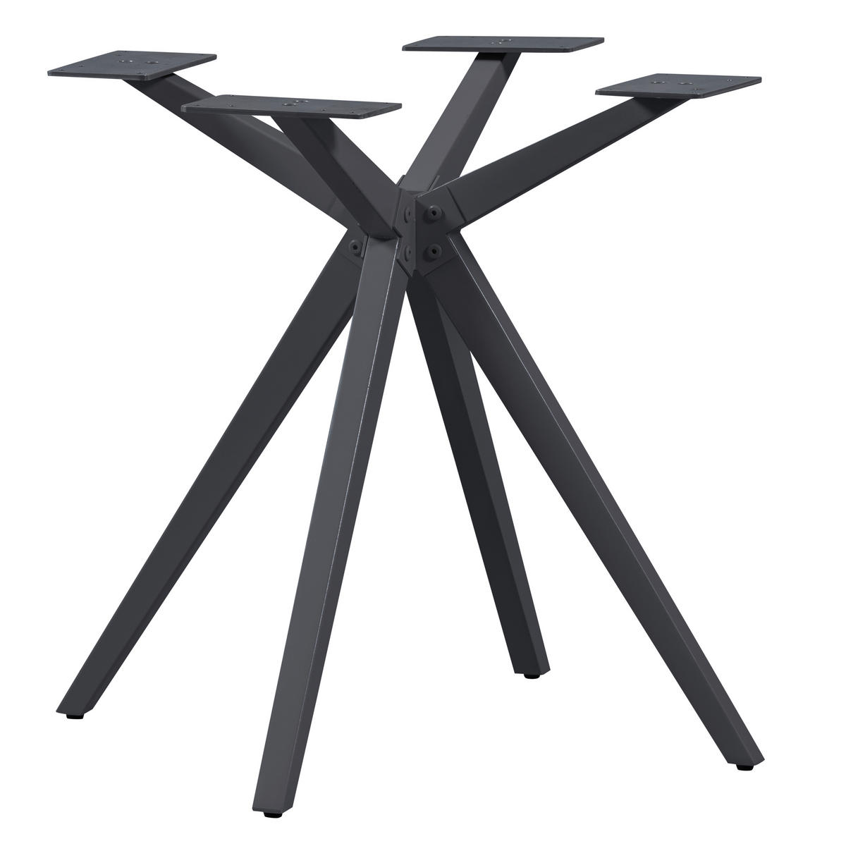 TISCHGESTELL in Metall   - Schwarz, MODERN, Metall (80/72/80cm) - Livetastic