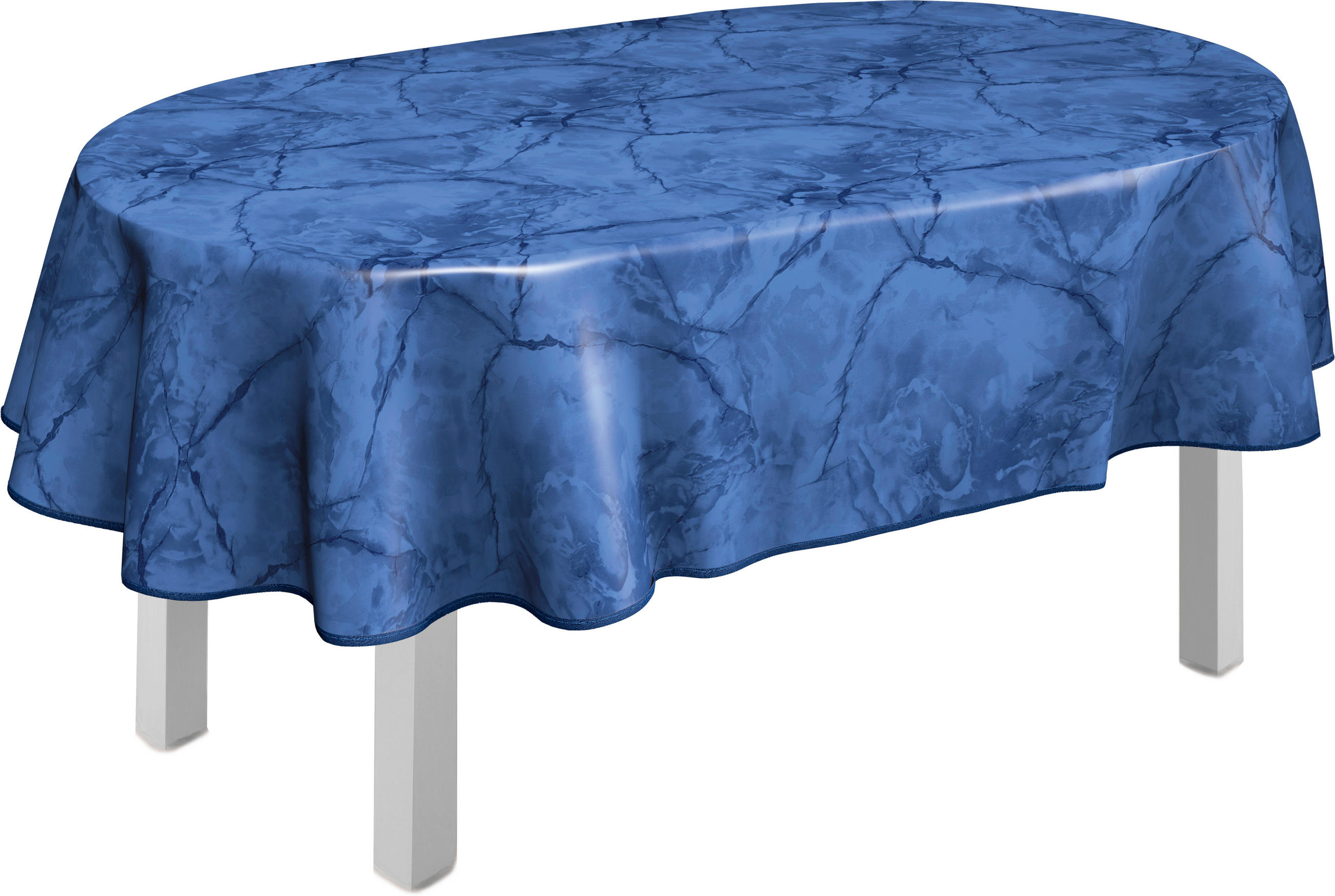 TISCHDECKE MILANO 140/190 cm  - Dunkelblau, KONVENTIONELL, Textil (140/190cm) - Peyer Syntex