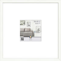 RÁM NA OBRAZY, 1 foto 30 cm x 30 cm - biela, Basics, plast (32/32/2,5cm)