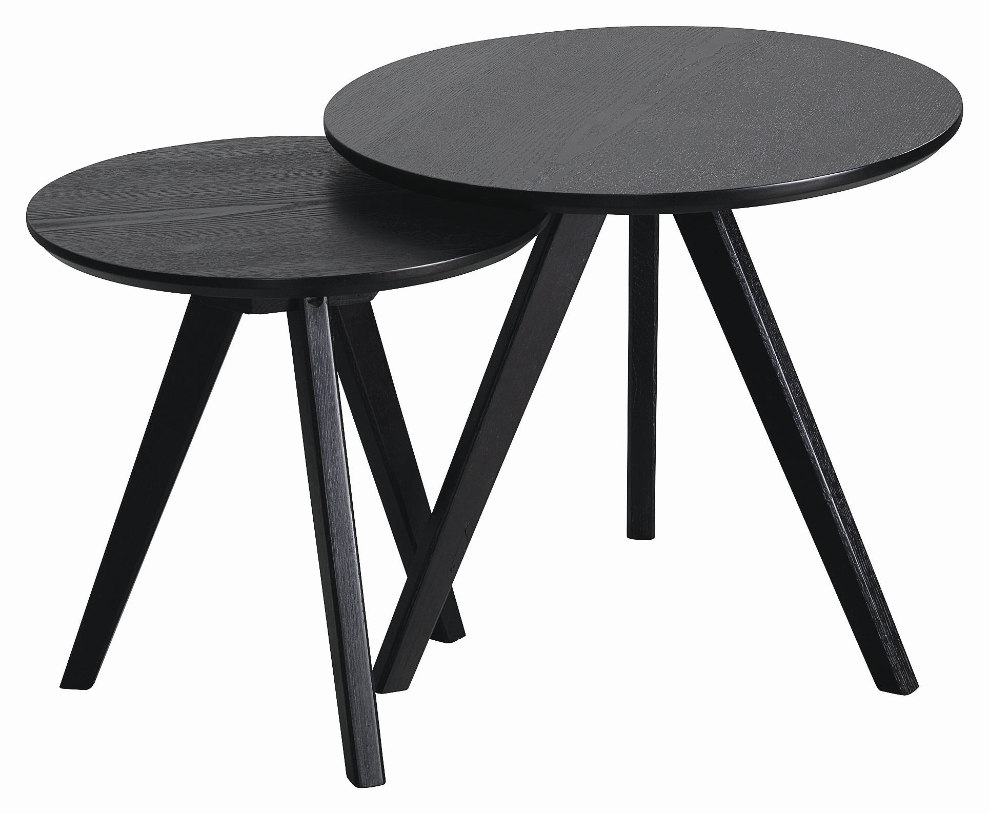 SIDOBORD SET i trä  - svart, Design, trä - Rowico