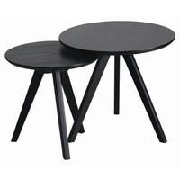 SIDOBORD SET i trä  - svart, Design, trä - Rowico