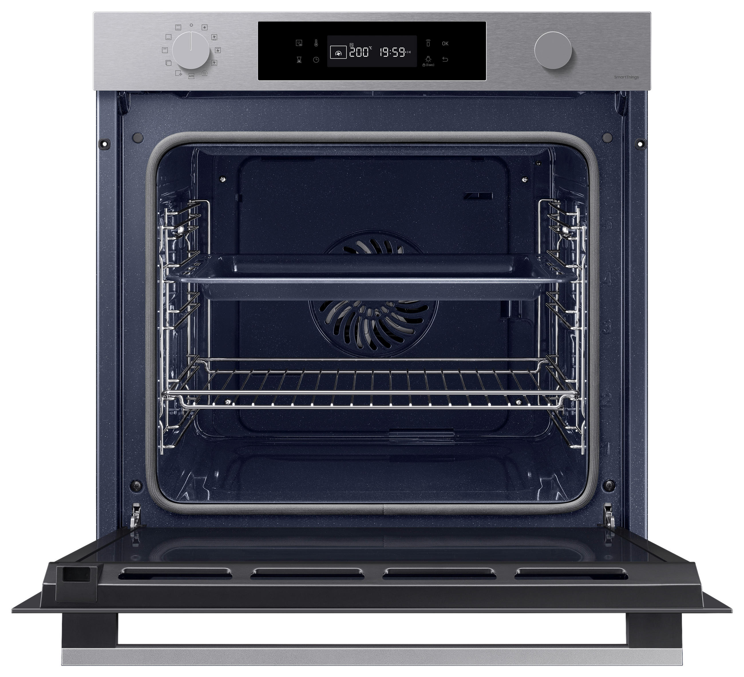 EINBAUBACKOFEN NV7B41307AS/U1  - Edelstahlfarben/Schwarz, Design, Glas/Kunststoff (59,5/59,6/57,1cm) - Samsung
