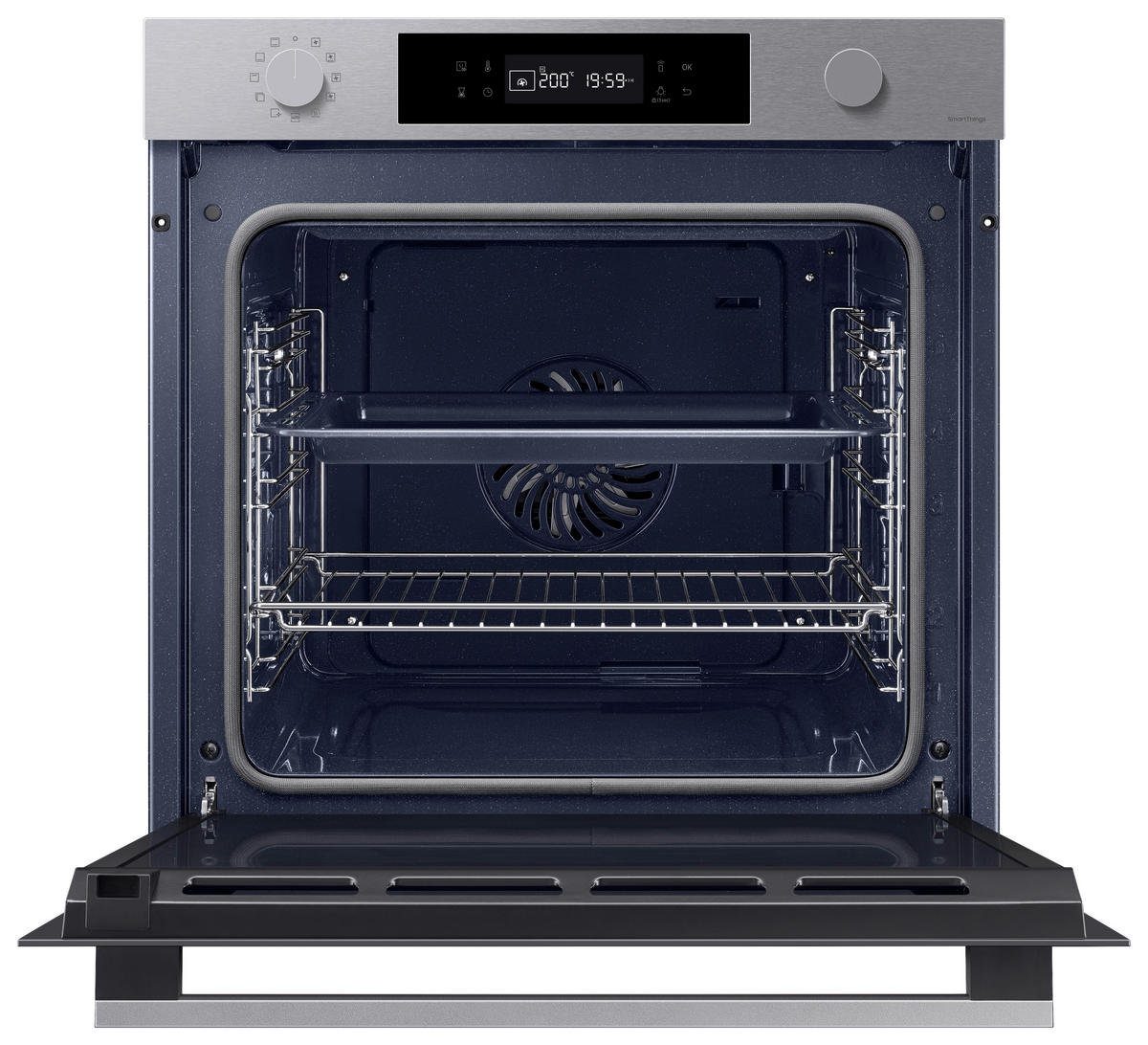 EINBAUBACKOFEN NV7B41307AS/U1  - Edelstahlfarben/Schwarz, Design, Glas/Kunststoff (59,5/59,6/57,1cm) - Samsung