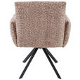 ARMLEHNSTUHL  Sitzfläche 360° drehbar, inklusive Armlehnen Webstoff  - Pink/Multicolor, Design, Textil/Metall (68/88/66cm) - Hom`in