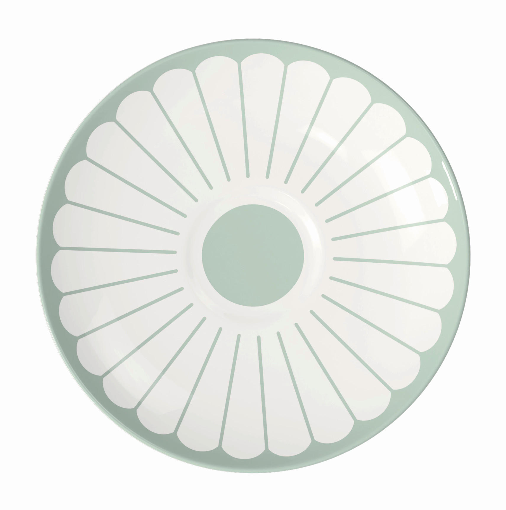 Villeroy & Boch Untertasse Fleur Vert Weiß, Salbeigrün