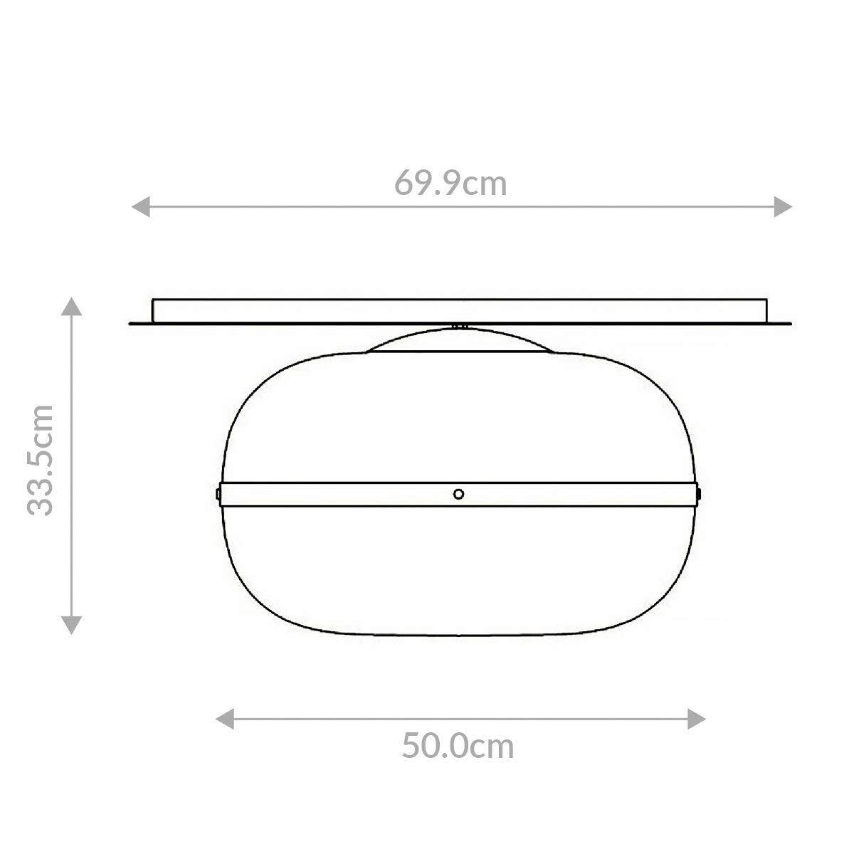 DECKENLEUCHTE 50/33,5 cm    - Messingfarben, KONVENTIONELL, Glas/Metall (50/33,5cm) - Elstead Lighting