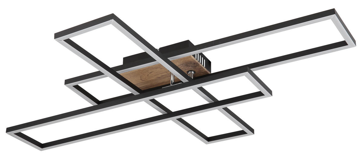 LED-DECKENLEUCHTE    80/60/10 cm  - Chromfarben/Weiss, Design, Holzwerkstoff/Kunststoff (80/60/10cm) - Globo