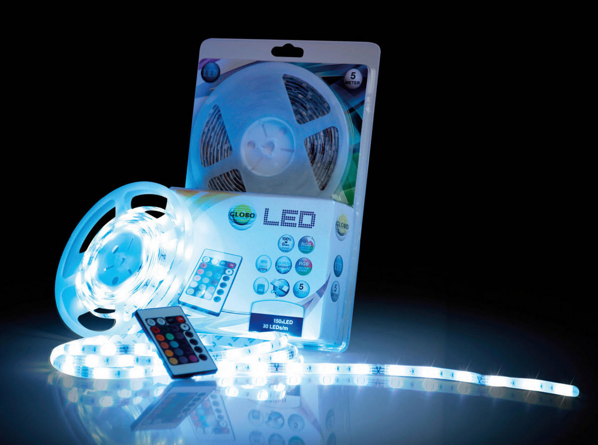 LED-Stripe 500 cm - Klar, Design, Kunststoff (500/1/0,3cm) - Globo