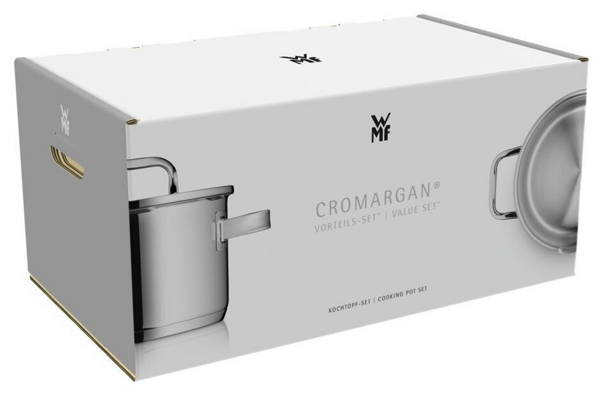 KOCHTOPFSET WMF Compact Cuisine 4-teilig  - Edelstahlfarben, Basics, Metall (50,6/29,4/23,7cm) - WMF