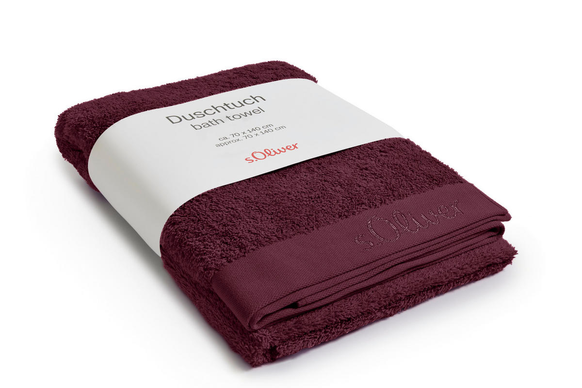 DUSCHTUCH s.Oliver 70/140 cm  - Weinrot, Trend, Textil (70/140cm) - S. Oliver