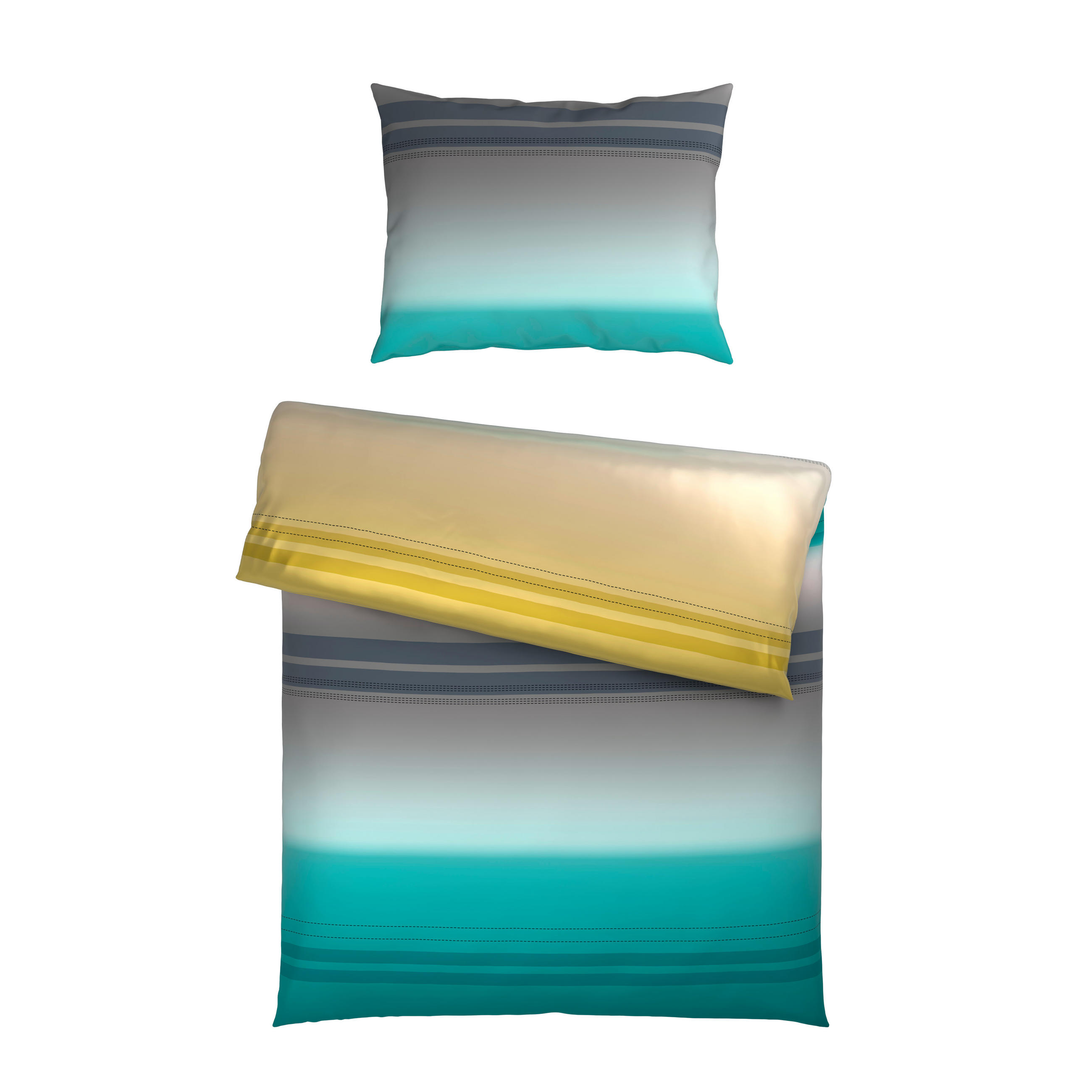 POSTEĽNÁ BIELIZEŇ, satén, petrolejová, 140/200 cm - petrolejová, Konventionell, textil (140/200cm) - Novel