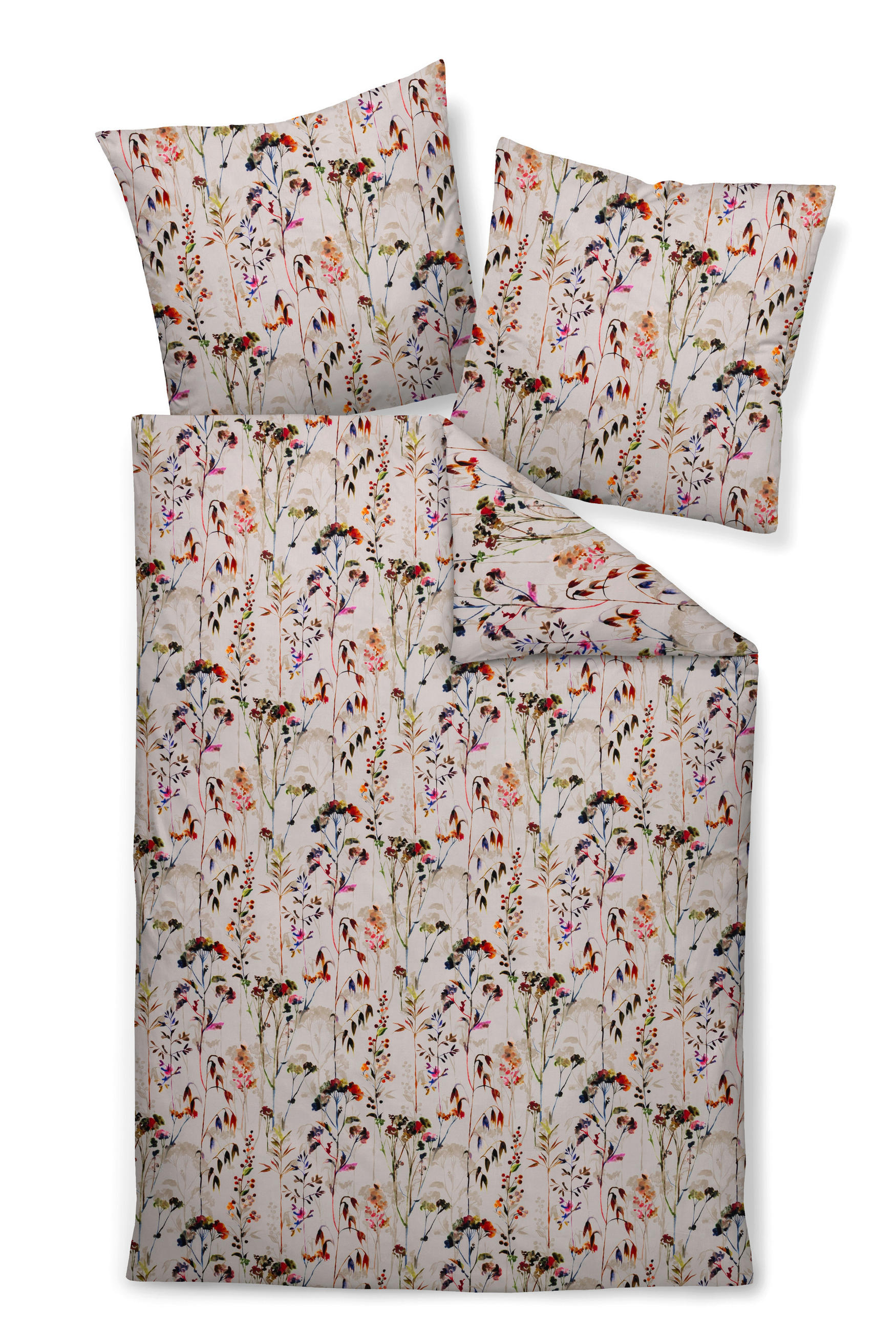 BETTWÄSCHE 2-teilig Makosatin 155/220 cm  - Beige, Design, Textil (155/220cm) - Janine
