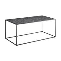 COUCHTISCH in Metall, Glas 110/55/45 cm  - Schwarz, Design, Glas/Metall (110/55/45cm) - Livetastic