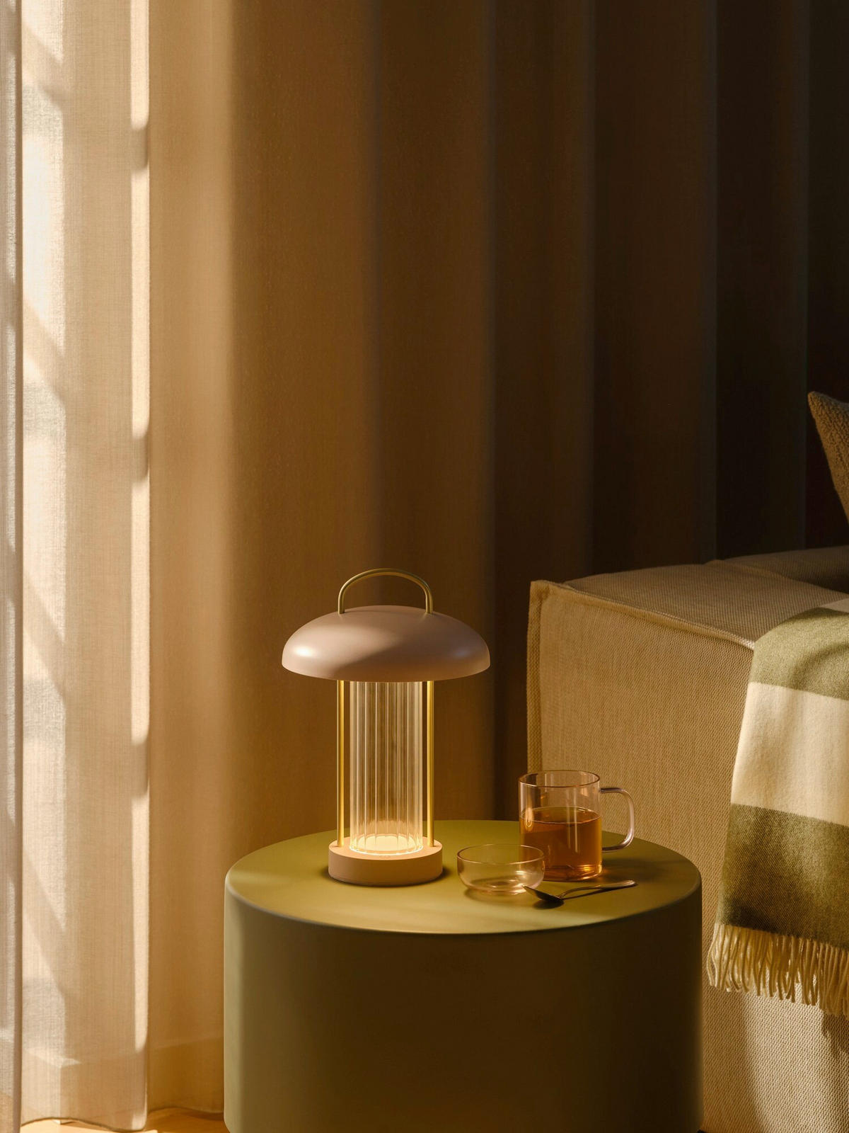 AKKU-TISCHLEUCHTE 20/29 cm   - Hellrosa/Beige, Design, Kunststoff (20/29cm) - Nordlux