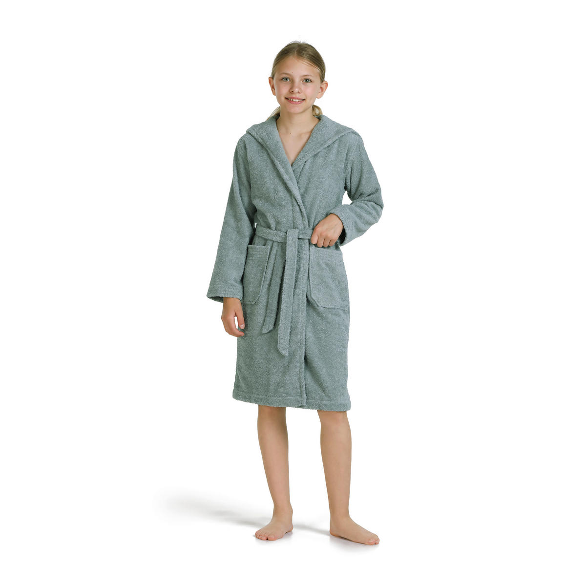 KINDERBADEMANTEL 152  - Mintgrün, Basics, Textil (152null) - Moeve
