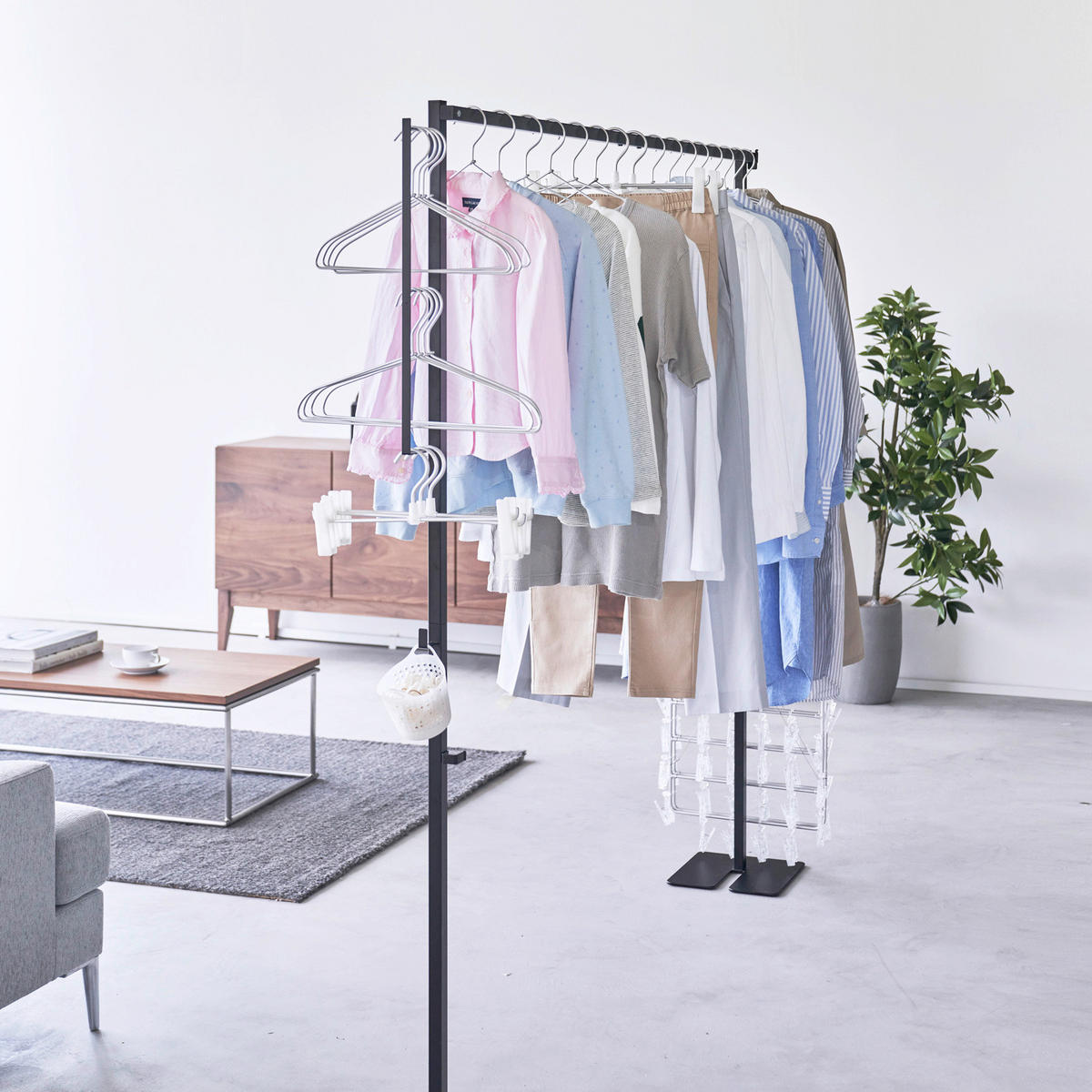 KLEIDERSTÄNDER Schwarz   - Schwarz, Basics, Metall (175/25/160cm)
