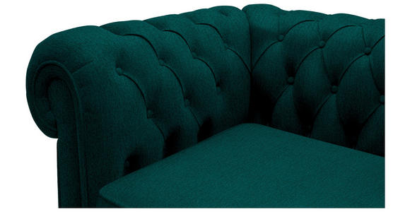 CHESTERFIELD-SOFA Webstoff Waldgrün  - Waldgrün/Wengefarben, LIFESTYLE, Holz/Textil (206/76,5/96cm) - Landscape