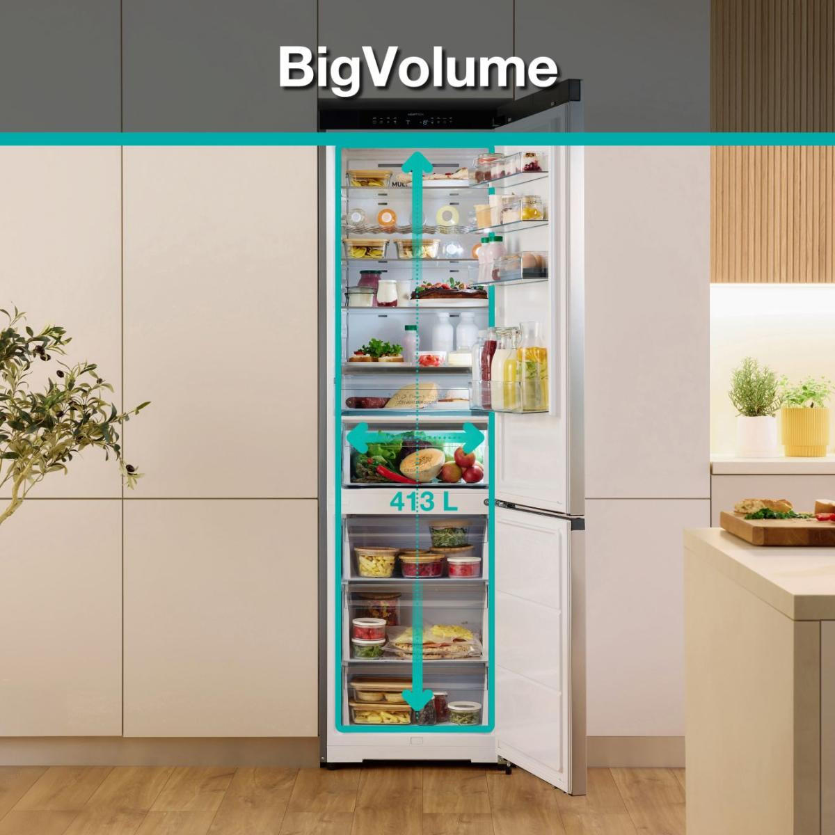 KÜHL-GEFRIER-KOMBINATION 59,5/203/65,8 cm  - Edelstahlfarben, Trend (59,5/203/65,8cm) - Gorenje