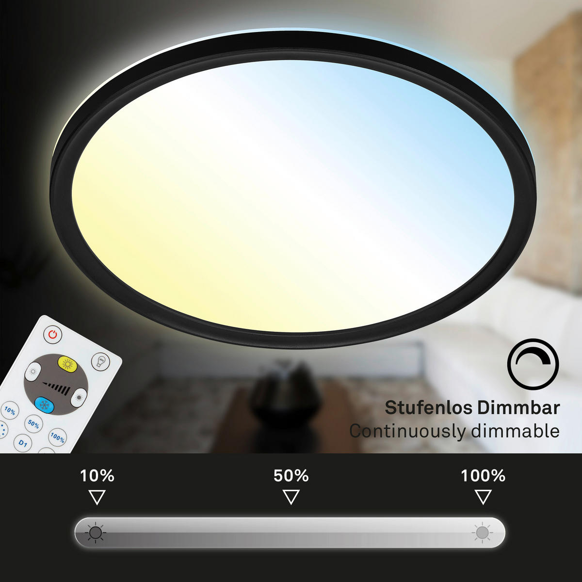 LED-PANEEL  - Schwarz, Design, Kunststoff (29.3/2.8cm)