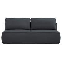 SCHLAFSOFA Jacquard Schwarz  inkl. Rückenkissen, Bettkasten, Schlaffunktion, Rücken echt, Liegefläche im Originalstoff  - Schwarz, KONVENTIONELL, Kunststoff/Textil (210/92/100cm) - Milino