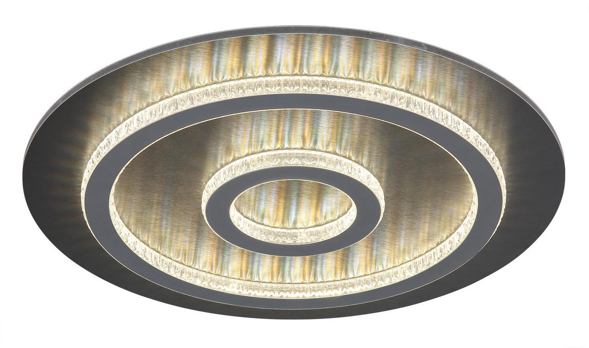 LED-DECKENLEUCHTE 45/5,5 cm   - Klar/Anthrazit, Design, Kunststoff/Metall (45/5,5cm) - Globo