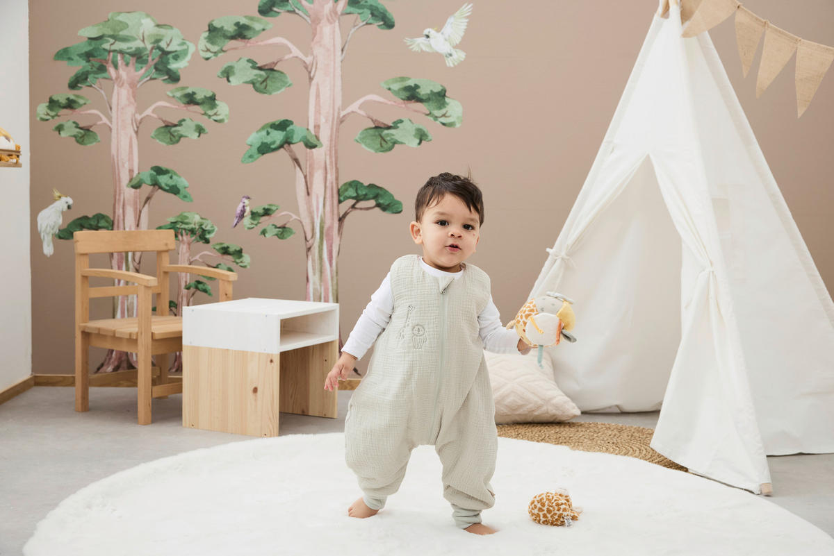 BABYSCHLAFSACK Löwe Leo    92/98   - Salbeigrün, Basics, Textil (92/98null) - Sterntaler