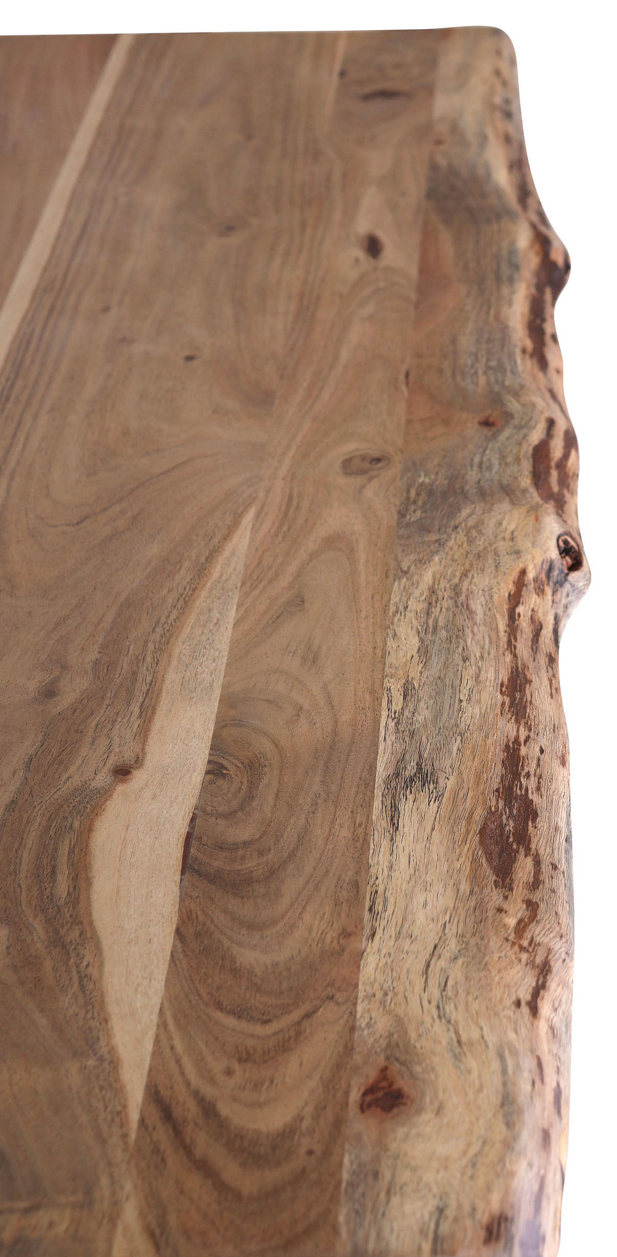 ESSTISCH 160/90/76 cm Echtholz  Holz, Metall rechteckig Akaziefarben, Goldfarben  - Goldfarben/Akaziefarben, Design, Holz/Metall (160/90/76cm) - Landscape