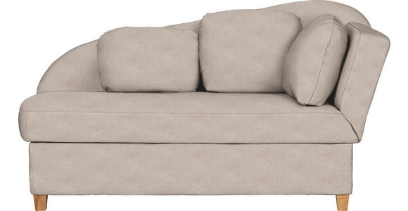 LIEGE  in Mikrofaser Sandfarben  - Sandfarben, LIFESTYLE, Holz/Textil (180/97/85cm) - Novel