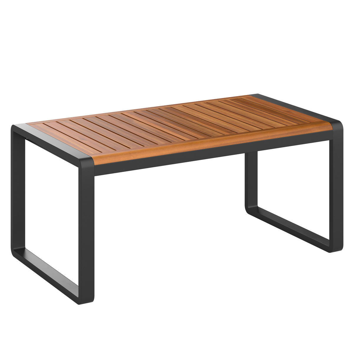 GARTENSET  - Schwarz/Akaziefarben, Design, Holz/Textil (128/68/90/70/70/41,5/68/68/50cm) - Ambia Garden