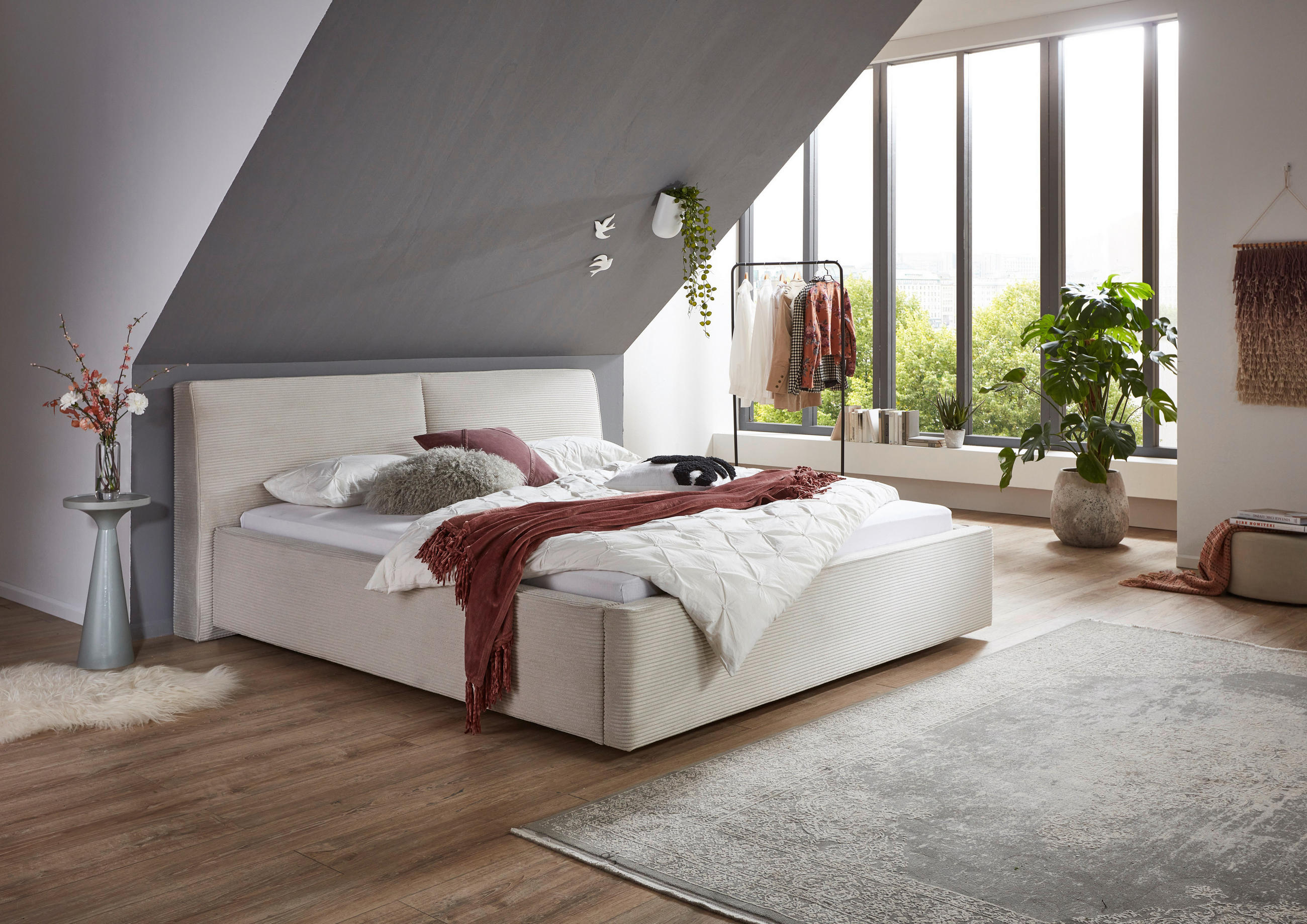 POLSTERBETT 180/200 cm  in Beige  - Beige, Design, Textil (180/200cm) - Boxxx